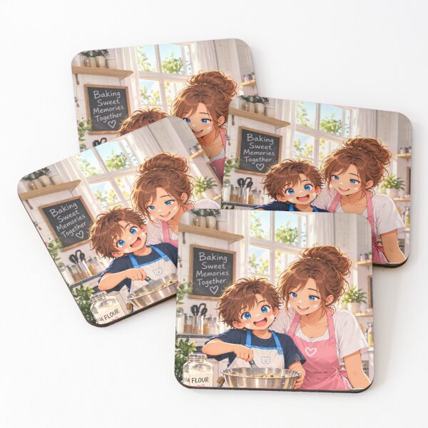 Item preview, Kolt and Mom Baking Cartoon Character Design designed and sold by Kenzie & Co.