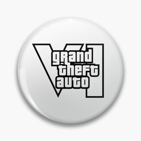 Item preview, GTA 6 Grand Theft Auto 6 Vice City Logo Black designed and sold by BubblePopRed.