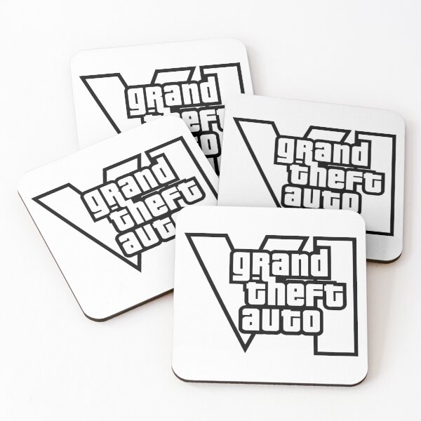 Item preview, GTA 6 Grand Theft Auto 6 Vice City Logo Black designed and sold by BubblePopRed.