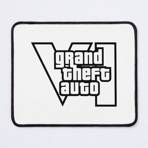 Item preview, GTA 6 Grand Theft Auto 6 Vice City Logo Black designed and sold by BubblePopRed.