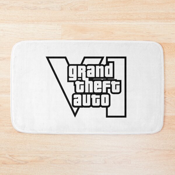 Item preview, GTA 6 Grand Theft Auto 6 Vice City Logo Black designed and sold by BubblePopRed.