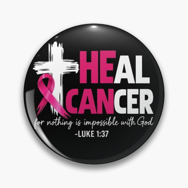 Item preview, He Can Heal Cancer Luke 1 37 Breast Cancer Awareness Cross designed and sold by haitrieuic96.