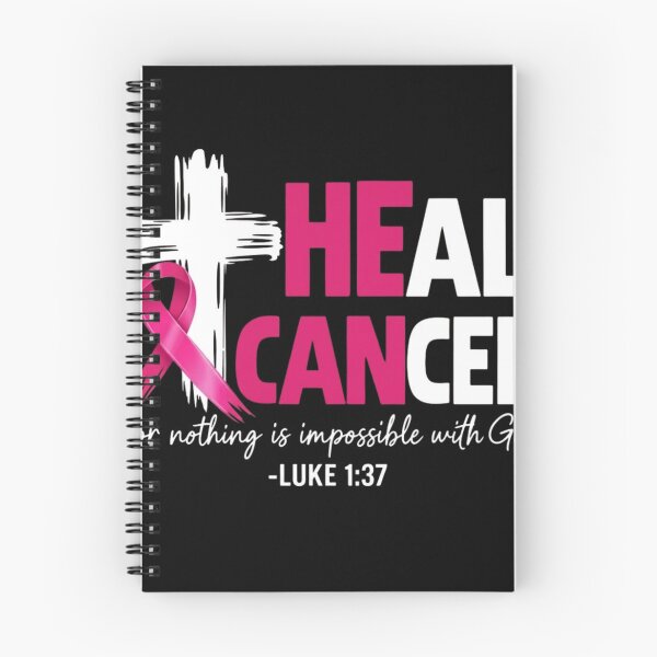 Item preview, He Can Heal Cancer Luke 1 37 Breast Cancer Awareness Cross designed and sold by haitrieuic96.