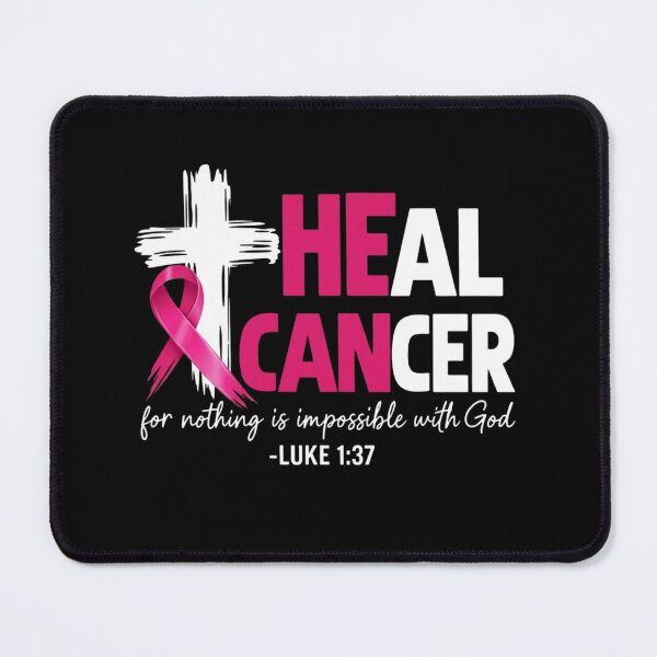 Item preview, He Can Heal Cancer Luke 1 37 Breast Cancer Awareness Cross designed and sold by haitrieuic96.