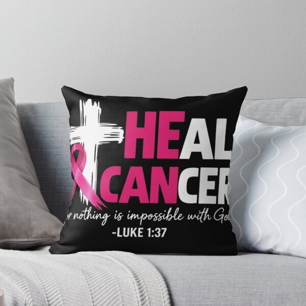 Item preview, He Can Heal Cancer Luke 1 37 Breast Cancer Awareness Cross designed and sold by haitrieuic96.