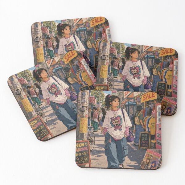 Item preview, 90s Harajuku Streetwear Anime Girl Vintage Tokyo Art designed and sold by vekotpu.