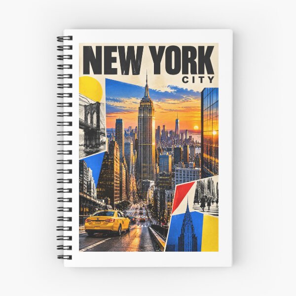 Item preview, New York City Vintage Collage – Empire State Building & Yellow Taxi – Retro Urban Art Tee designed and sold by bobscraze.