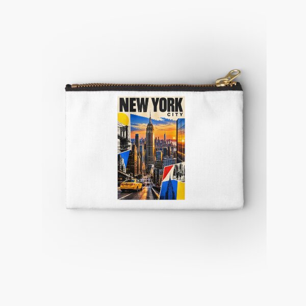 Item preview, New York City Vintage Collage – Empire State Building & Yellow Taxi – Retro Urban Art Tee designed and sold by bobscraze.