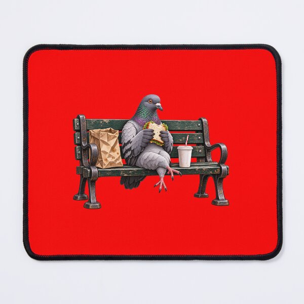 Item preview, Pigeon on a park bench eating lunch designed and sold by WilAugusta.