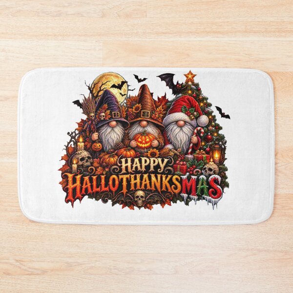 Item preview, Happy Hallothanksmas Gnomes Lover Halloween Merry Christmas designed and sold by QuiteOrbit.