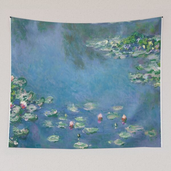 Item preview, Water Lilies by Claude Monet Fan Art Watercolor Painting Vintage Botanical Floral Flowers Nature Digital Illustration designed and sold by Matt_Smith.