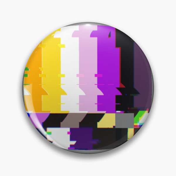 Item preview, Glitchy TV nonbinary flag designed and sold by Bee Stings.