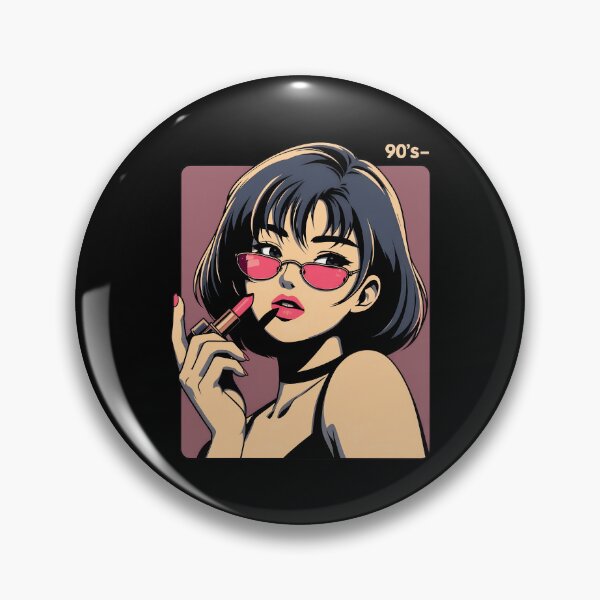 Item preview, Retro Anime Girl Makeup Style Fashion designed and sold by FernetInaky15.