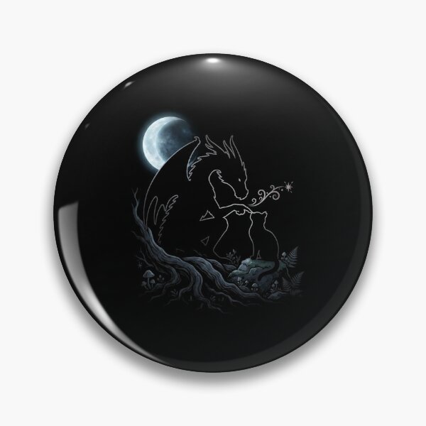Item preview, Moonlit Dragon Silhouette Dark Fantasy Forest Design designed and sold by Ostericaimusa.