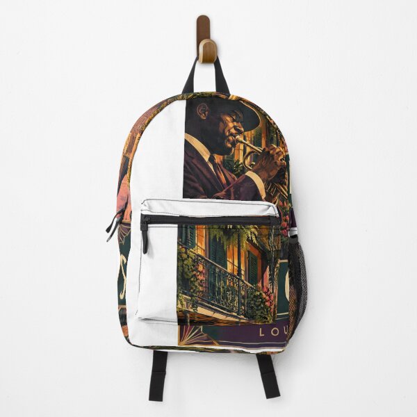 Item preview, New Orleans Louisiana Vintage Travel Poster – Jazz Trumpet & St. Louis Cathedral – Retro NOLA Art Tee designed and sold by bobscraze.