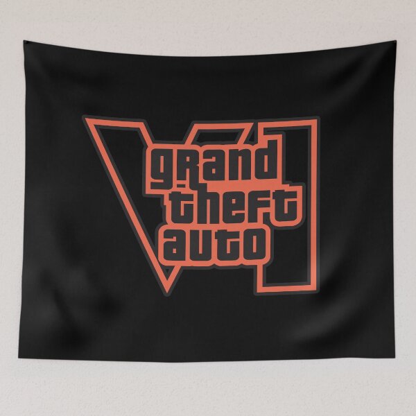 Item preview, GTA 6 Grand Theft Auto 6 Vice City Logo Red designed and sold by BubblePopRed.