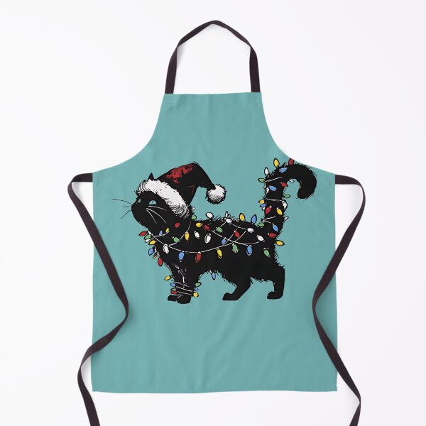 Item preview, Merry Christmas Cute Black Dog Holiday Lights Santa Hat Graphic designed and sold by Miniadecal.