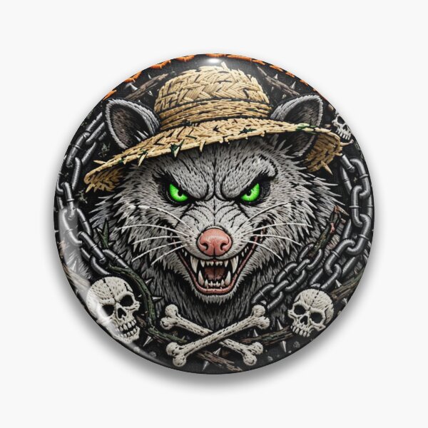 Item preview, Possum Bouncer Straw Hat Opossum | Biker Patch Graphic designed and sold by TOCOCLAWS.