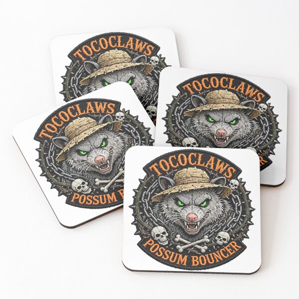 Item preview, Possum Bouncer Straw Hat Opossum | Biker Patch Graphic designed and sold by TOCOCLAWS.