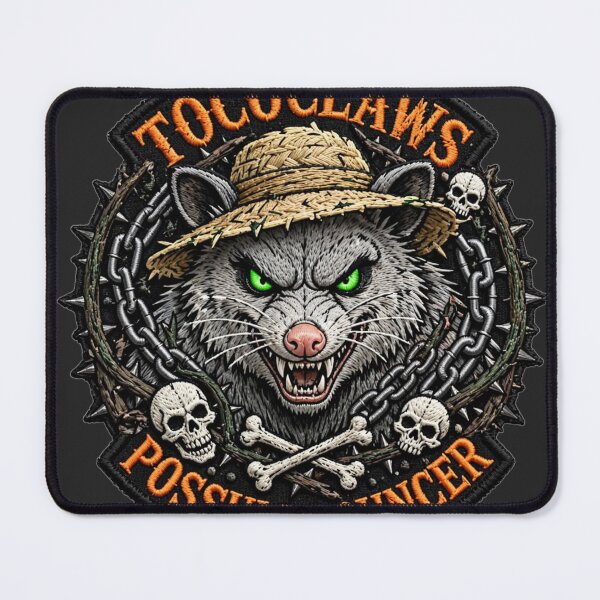 Item preview, Possum Bouncer Straw Hat Opossum | Biker Patch Graphic designed and sold by TOCOCLAWS.
