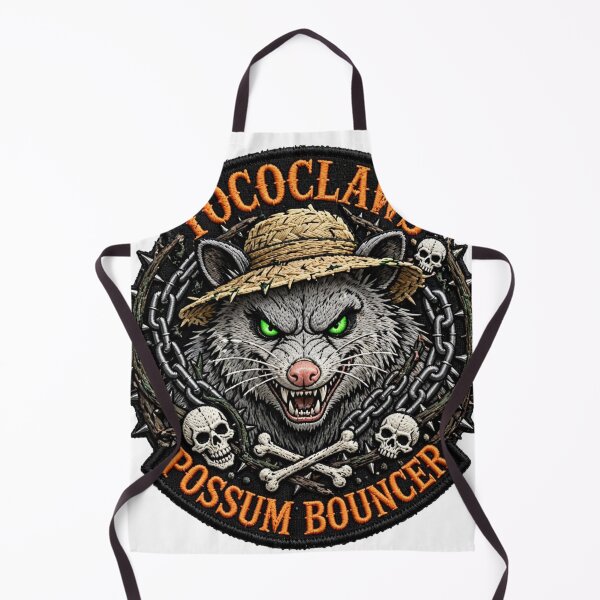 Item preview, Possum Bouncer Straw Hat Opossum | Biker Patch Graphic designed and sold by TOCOCLAWS.