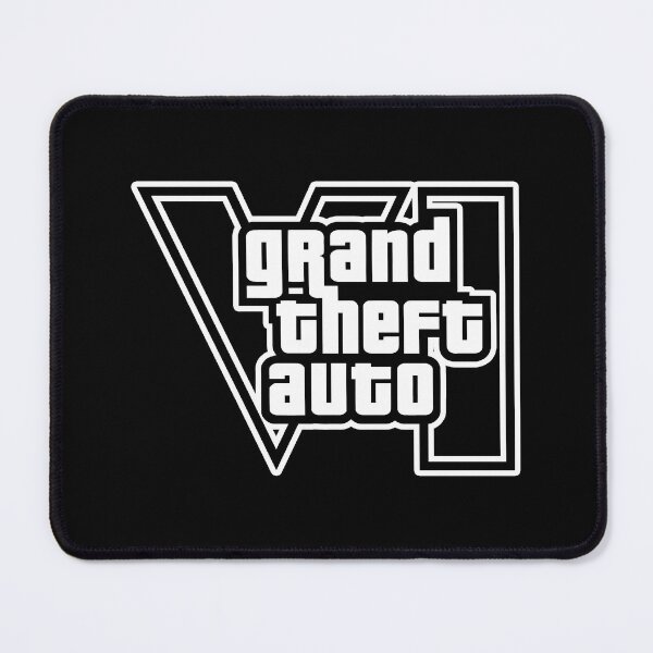 Item preview, GTA 6 Grand Theft Auto 6 Vice City Logo White + Black designed and sold by BubblePopRed.
