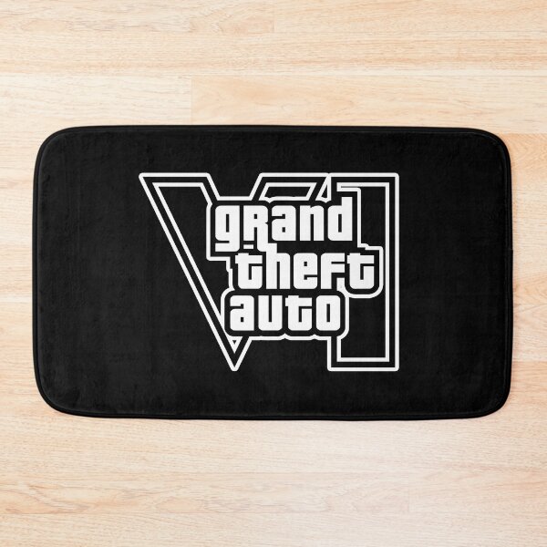 Item preview, GTA 6 Grand Theft Auto 6 Vice City Logo White + Black designed and sold by BubblePopRed.