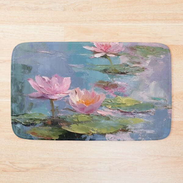 Item preview, Water Lilies by Claude Monet Fan Art Watercolor Painting Vintage Botanical Floral Flowers Nature Digital Illustration designed and sold by Matt_Smith.