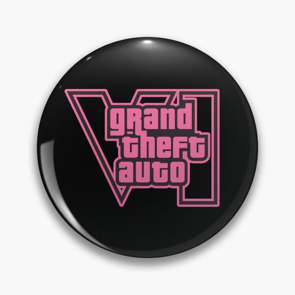 Item preview, GTA 6 Grand Theft Auto 6 Vice City Logo Purple Pink designed and sold by BubblePopRed.