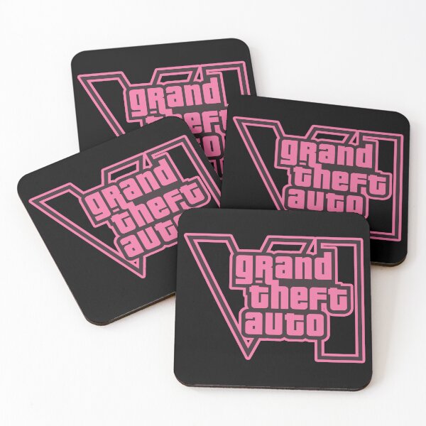Item preview, GTA 6 Grand Theft Auto 6 Vice City Logo Purple Pink designed and sold by BubblePopRed.