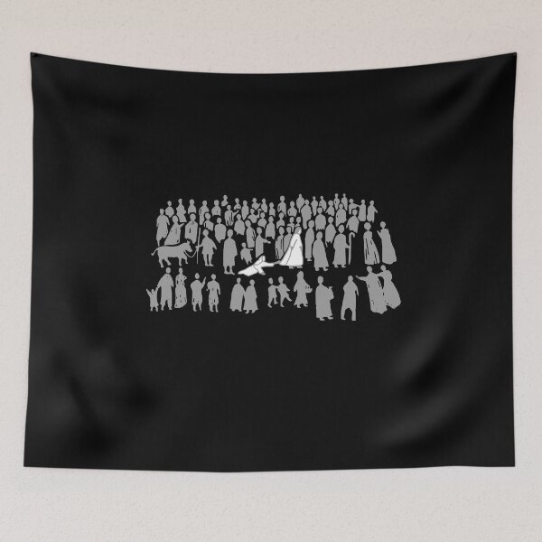 Item preview, Bride Wedding Crowd Silhouette Romantic Ceremony Celebration Graphic designed and sold by Miniadecal.