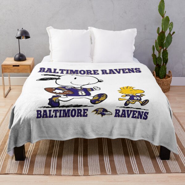 Item preview, Ilustración de Snoopy de los Baltimore Ravens para un fanático del fútbol americano en el día del partido designed and sold by CaneufeyCip.