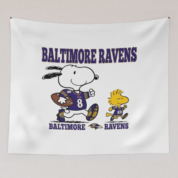 Item preview, Snoopy Baltimore Ravens Game Day Football Fan Art designed and sold by CaneufeyCip.