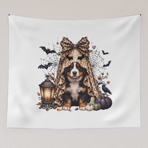 Aperçu de l'œuvre Bouvier Bernois Halloween Boo Citrouille Maman Chienne Amoureuse créée et vendue par dian-rody-crest.