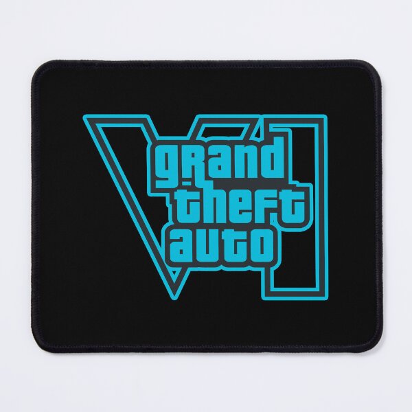 Item preview, GTA 6 Grand Theft Auto 6 Vice City Logo Cool Blue designed and sold by BubblePopRed.