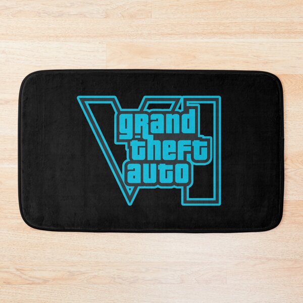 Item preview, GTA 6 Grand Theft Auto 6 Vice City Logo Cool Blue designed and sold by BubblePopRed.