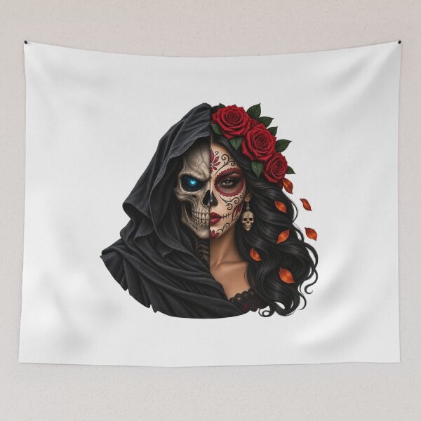 Item preview, Death and Beauty Duality Portrait designed and sold by Dresut.