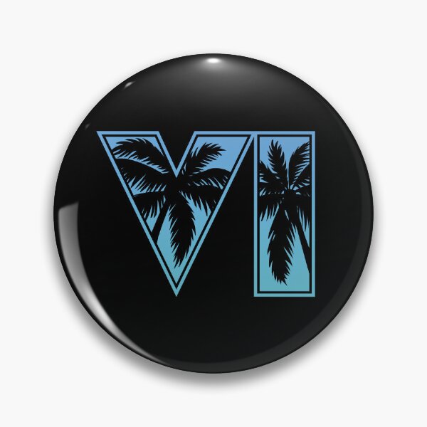 Item preview, GTA 6 Grand Theft Auto 6 Vice City Logo Cool Blue designed and sold by BubblePopRed.
