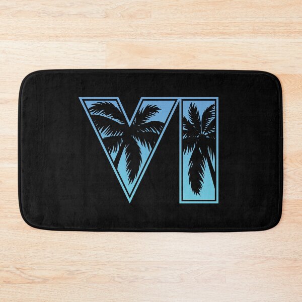 Item preview, GTA 6 Grand Theft Auto 6 Vice City Logo Cool Blue designed and sold by BubblePopRed.