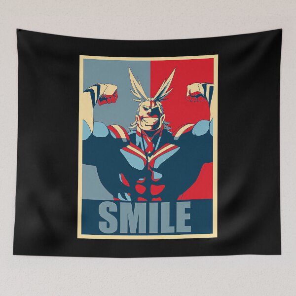 Aperçu de l'œuvre Affiche style All Might Smile de My Hero Academia créée et vendue par josh-pencil.