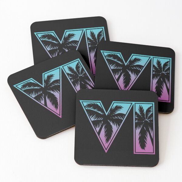 Item preview, GTA 6 Grand Theft Auto 6 Vice City Logo Vice City Gradient designed and sold by BubblePopRed.