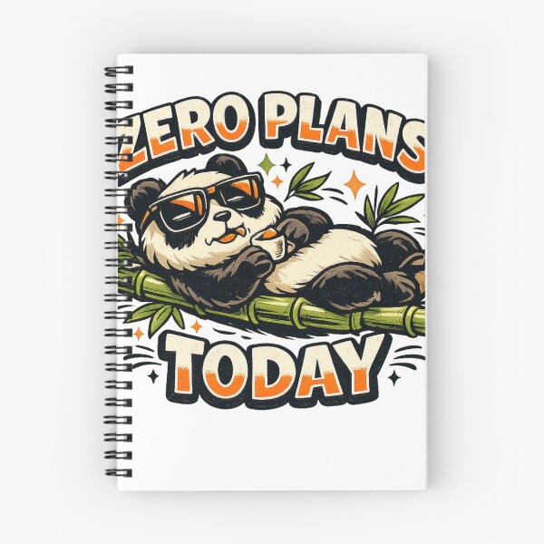 Item preview, Zero Plans Today – Lazy Panda Funny Sunglasses designed and sold by meghnad.