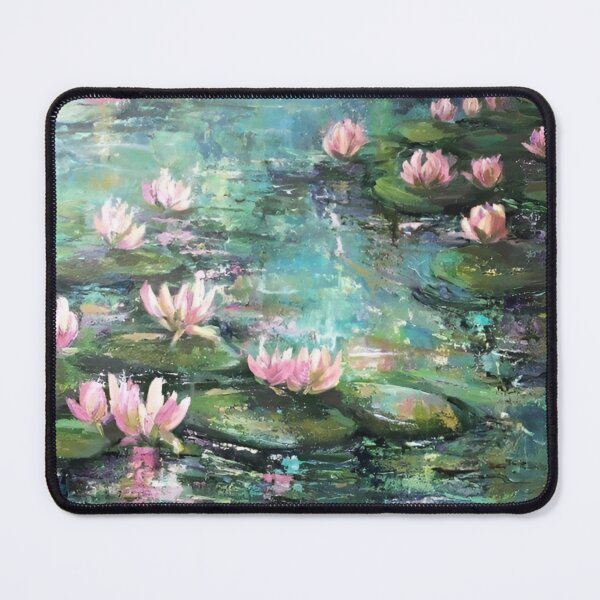 Item preview, Water Lilies by Claude Monet Fan Art Watercolor Painting Vintage Botanical Floral Flowers Nature Digital Illustration designed and sold by Matt_Smith.