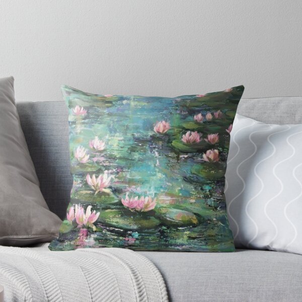 Item preview, Water Lilies by Claude Monet Fan Art Watercolor Painting Vintage Botanical Floral Flowers Nature Digital Illustration designed and sold by Matt_Smith.