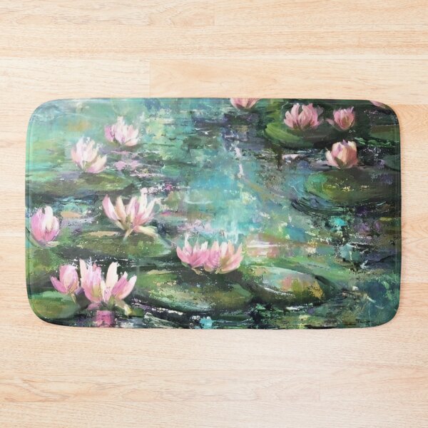 Item preview, Water Lilies by Claude Monet Fan Art Watercolor Painting Vintage Botanical Floral Flowers Nature Digital Illustration designed and sold by Matt_Smith.