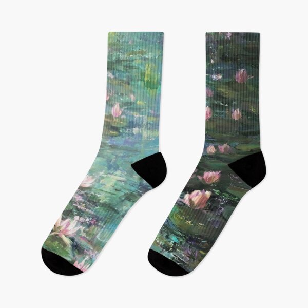 Item preview, Water Lilies by Claude Monet Fan Art Watercolor Painting Vintage Botanical Floral Flowers Nature Digital Illustration designed and sold by Matt_Smith.