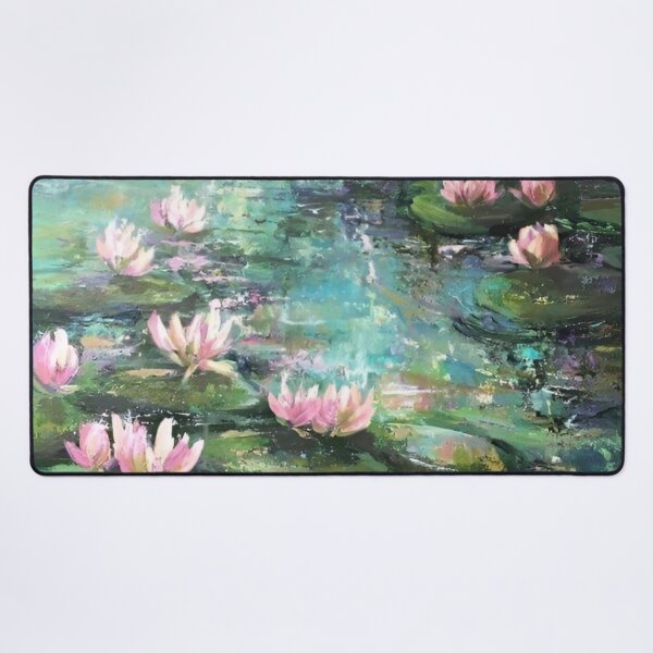 Item preview, Water Lilies by Claude Monet Fan Art Watercolor Painting Vintage Botanical Floral Flowers Nature Digital Illustration designed and sold by Matt_Smith.