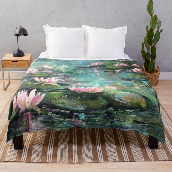 Item preview, Water Lilies by Claude Monet Fan Art Watercolor Painting Vintage Botanical Floral Flowers Nature Digital Illustration designed and sold by Matt_Smith.
