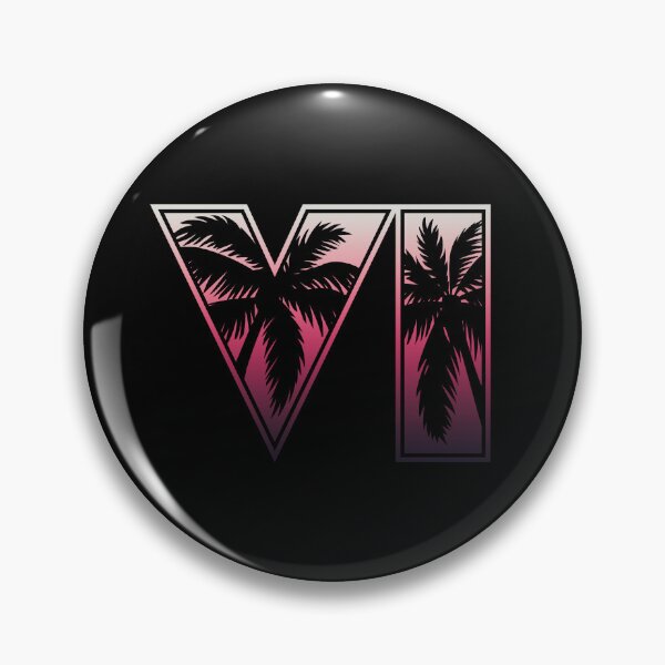 Item preview, GTA 6 Grand Theft Auto 6 Vice City Logo Red and Black Gradient designed and sold by BubblePopRed.