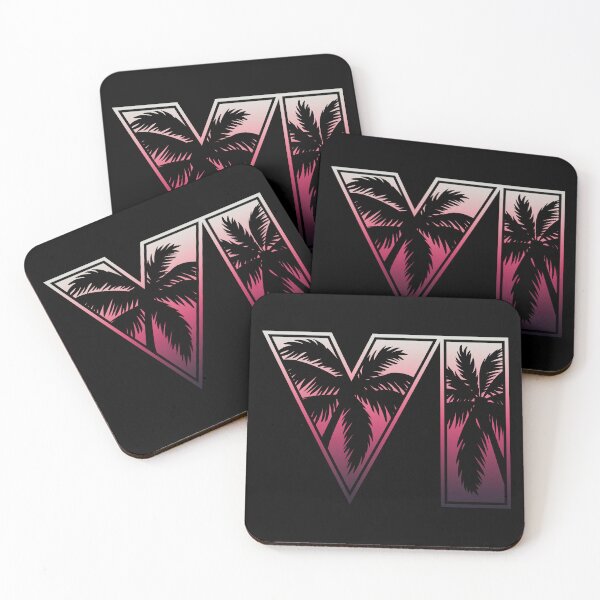 Item preview, GTA 6 Grand Theft Auto 6 Vice City Logo Red and Black Gradient designed and sold by BubblePopRed.